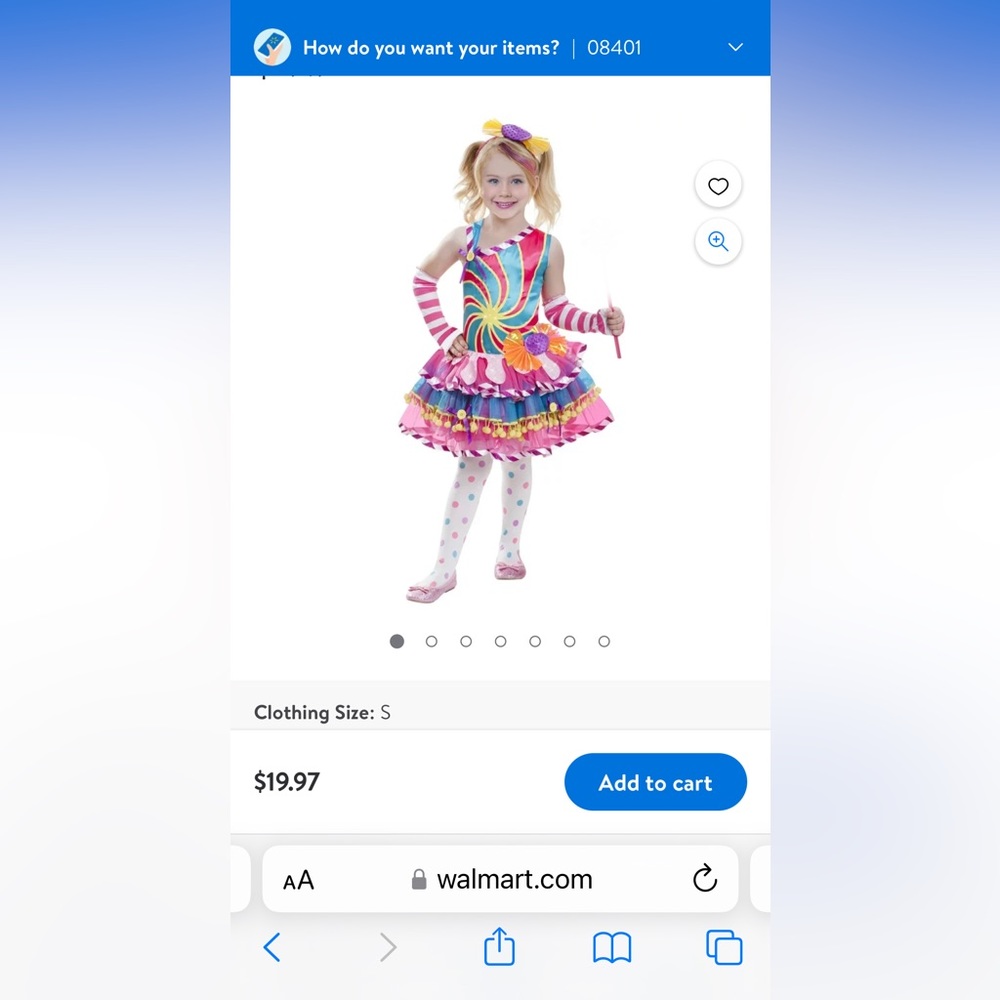 Size S 4-6 years old, Halloween Girls Candy Girl Costume